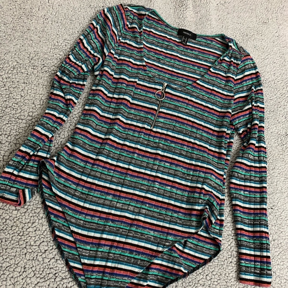 Bodysuit with front zipper